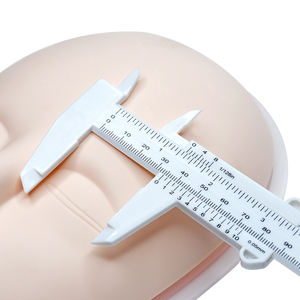 Étriers en plastique de glissière de noyau d'acier inoxydable de règle de mesure de conception privée d'OEM pour des aréoles de sourcils de Microblading - Product Image 6