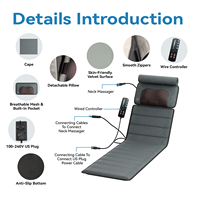 Matelas de massage électrique portable en peluche douce 2025 avec coussin chauffant pour massage shiatsu complet du corps