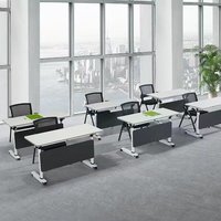 Bureau d'étudiant mobile en métal, style minimaliste moderne, pliable, pour la maison ou le bureau