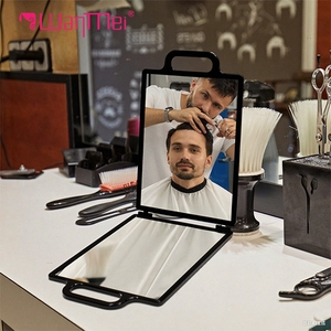 Marca Wanmei, venta al por mayor, espejo de peluquería cuadrado portátil de 180 °, espejo de peluquería de <span class=keywords><strong>2</strong></span> vías, espejo de maquillaje plegable para corte de pelo - Product Image 5