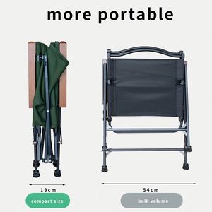 Chaise de camping pliable en métal de haute qualité, robuste et portable, avec porte-gobelet et coussin, idéale pour la randonnée et la plage - Product Image 3