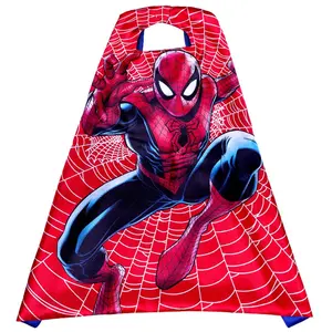 70cm New Custom Child Lieblings Superheld Spiderman Cosplay Kinder Held Hochwertiges Cape Kostüm für Geburtstags feier