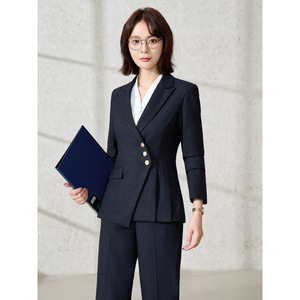 Women's Professional Suit Long Sleeve Polyester Workwear For Office And Salon Winter 2025 - Product Image 1