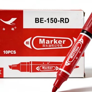 Muestra Gratuita de Bolígrafos Profesionales de Doble Punta, Redonda y Cincelada, Marcador Permanente de Tinta a Base de Aceite - Product Image 6
