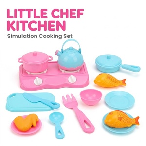 EPT1681549 Ensemble de vaisselle de cuisine assorti <span class=keywords><strong>pour</strong></span> filles, <span class=keywords><strong>kit</strong></span> de jeu de cuisine éducatif avec accessoires - Product Image 1