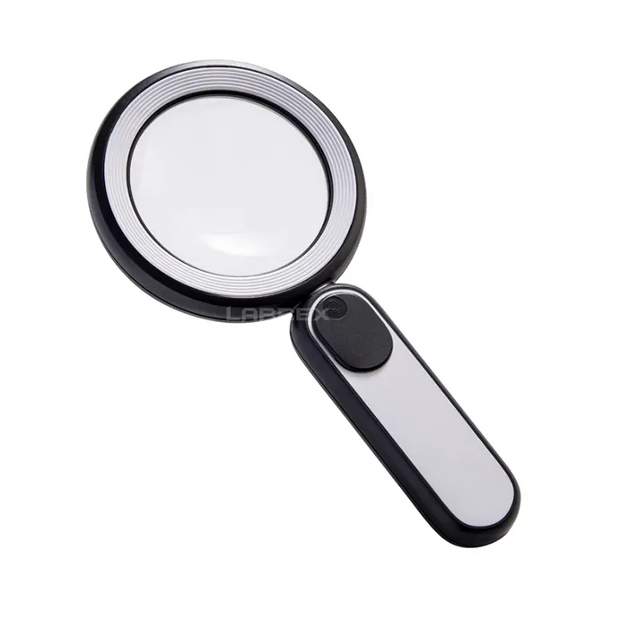 21 LED Light Lamp 8X Portable 3 Colors USB Handheld Illuminated Rechargeable Light Magnifying Glass Magnifier for Kids Read