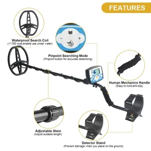 Detector de Metales Portátil Profesional MT705 de Alta Sensibilidad, Impermeable, Localizador de Oro, Buscador de Tesoros Subterráneos - Product Image 3