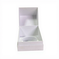 Boîte cadeau rigide blanche sur mesure avec insert circulaire - Emballage de présentation haut de gamme pour parfums, cosmétiques et produits de luxe
