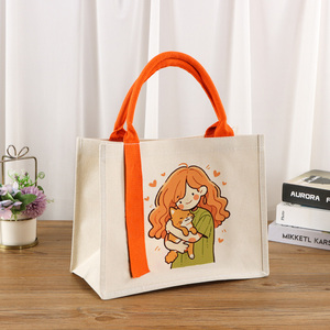 Vente en gros à bas <span class=keywords><strong>prix</strong></span> personnalisé sac fourre-tout de grande capacité sac pliable en toile - Product Image 2