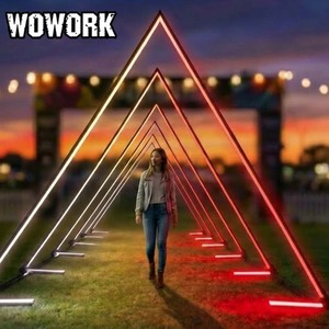 โครงไฟนีออน LED แบบยืน รุ่น WOWORK ปี 2026 รูปทรงอุโมงค์ ทางเดิน แสงดาวตก ฉากหลังสำหรับงานปาร์ตี้ งานแต่งงาน และงานอีเว้นท์ต่างๆ - Product Image 6