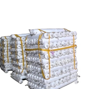 Giá Rẻ Phi Sáp Khối Rắn 44/45Inch Poplin Vải Polyester In Vải <span class=keywords><strong>100</strong></span> Chất Liệu Màu Trắng Dệt Đồng Bằng Trọng Lượng Nhẹ - Product Image 5