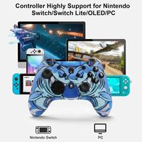 TOPWOLF Pro Controller 600mAh Wireless BT Switch con botones programables y Joystick Compatible con juegos de PC Gamepad