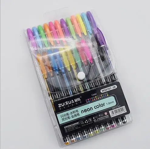 12 Color Gel Pennen Set Voor Kinderen En Volwassen. Perfect Voor Tekening, Journaling, Doodling, Scrapbooking Glitter Gel Inkt Pen