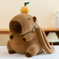 Sacs à dos en peluche créatifs Capybara très populaires pour enfants, cartables avec animaux en peluche, designs variés, en coton