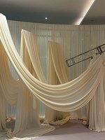 Toile de fond de mariage en tissu extensible, rideau de scène élastique double face en soie de lait pour la décoration d'événements et de fêtes