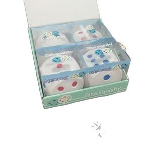 Grand jouet anti-stress en gel de silicone en forme de dés, blanc crémeux, au design élégant et accrocheur, super amusant, dernière sortie - Product Image 5