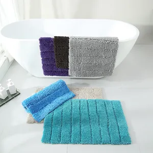 Modern Extra Soft Microfiber Absorbent Flocking Carpet machine washable Bath Shower Floor Mat