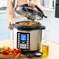 Cuisinière à pression électrique 5L 6L 8L 10L 12L avec cuve intérieure en acier inoxydable, appareil de cuisson multifonction numérique intelligent