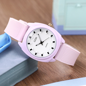 Nuevo reloj de cuarzo diario con correa de silicona, estilo sencillo, resistente al agua, en colores dulces, para mujer. - Product Image 2
