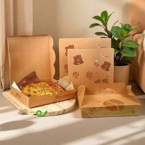 Scatole in Carta Kraft all'Ingrosso per Hamburger e <span class=keywords><strong>Pizza</strong></span>, Confezioni Personalizzate <span class=keywords><strong>a</strong></span> Prezzo Conveniente per Fast Food - Product Image 4