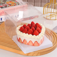 Boîte à gâteau d'anniversaire de 4 pouces, de qualité alimentaire, à main, pour la fête de la Saint-Valentin, boîte en plastique transparente pour la confession d'amour