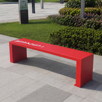 Banc de jardin moderne en acier inoxydable pour 4 personnes - Écologique et durable - Idéal pour les parcs, les patios, les écoles et les centres commerciaux
