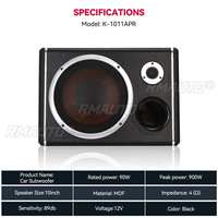 Subwoofer Mobil 10 inci 900W HIFI Slim Under-Seat Bass Speaker Mobil Bertenaga Subwoofer Power Amplifier Speaker Prosesor Audio