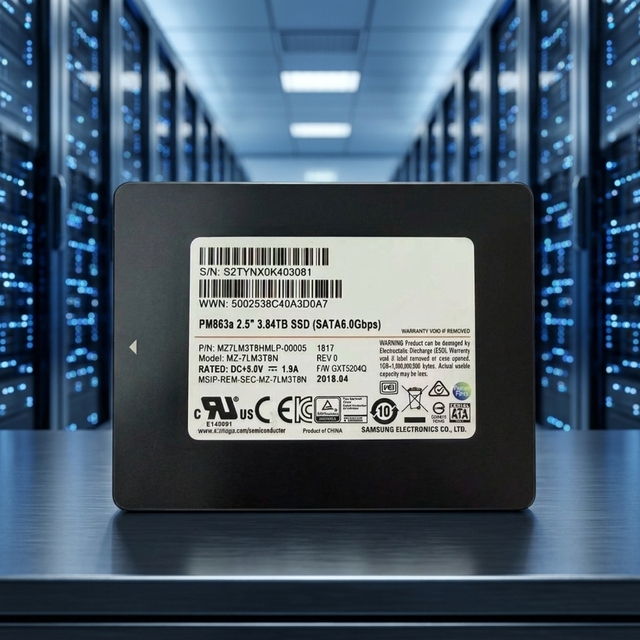 MZ7LM3T8HMLP-00005 PM863a Series 3.84TB Triple-Level-Cell SATA 6Gb/s 2.5-Inch Solid State Drive Serve SSD