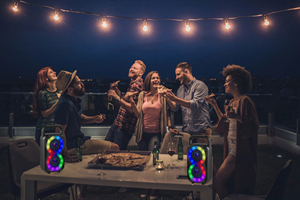 Nhà hát hệ thống RGB ánh sáng Woofer loa siêu trầm bên giai đoạn màu xanh răng Loa - Product Image 3