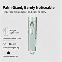 Lampe torche en alliage de titane avec lumière tricolore, portable pour l'extérieur, petite lampe torche porte-clés, lumière de détection personnalisable