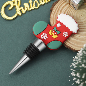 Christmas <b>Wine</b> Stoppers Alloy Bottle Sealers Holiday Decorative Stopper <b>Set</b> For Christmas <b>Gift</b> Party Favors - Product Image 3