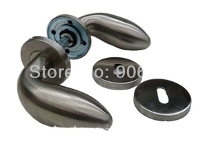 Manija de Puerta Moderna de Acero Inoxidable <span class=keywords><strong>con</strong></span> Forma de Huevo para Interiores de Apartamentos, <span class=keywords><strong>con</strong></span> Escudo Decorativo, Elegante Manija de Puerta Interior - Product Image 4