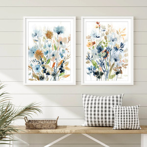 Décoration d'intérieur, style aquarelle, <span class=keywords><strong>fleurs</strong></span>, feuilles, affiches botaniques, impressions sur toile, peinture murale - Product Image 4