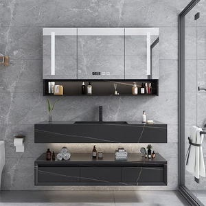 <span class=keywords><strong>Muebles</strong></span> de Baño con Tocador y Encimera de PVC, Liquidación de Baños Modernos de Alta Gama en Madera Maciza de Canadá - Product Image 6