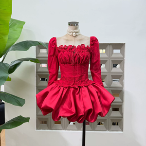 Novedades 2026: Vestido Corsé Sexy para Mujer, Blusa de Manga Larga, Falda Línea A, Mini Vestido para Fiesta o Club - Product Image 1