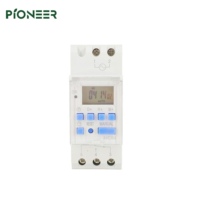 迷你每周可编程电子定时开关 LCD 显示屏 220V-240V 交流电 电池供电 DIN 导轨安装 15-30A 自动