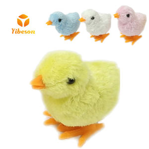 어린이 교육 클래식 재미있는 다채로운 시계 점프 작은 봉제 동물 바람 치킨 장난감 - Product Image 1