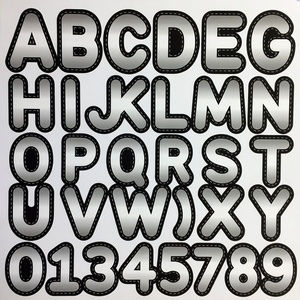Bootregistratienummerkit Zilver Zwart Verloop Vinyl <span class=keywords><strong>Sticker</strong></span> Letternummer <span class=keywords><strong>Set</strong></span> voor Boot PWC Jetboot - Product Image 4