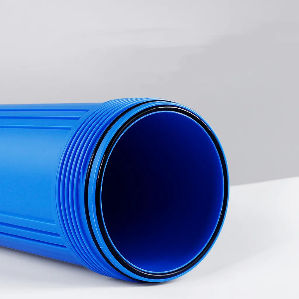 خرطوشة بفلتر مياه شفاف أزرق كبير مقاس 10 بوصات فلتر مسبق للاستخدام المنزلي لشرب الماء في المنزل
