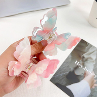 Nouvelle pince à cheveux 3D Papillon Fée, style français, personnalisable, en acétate, effet changeant de couleur, pour filles et femmes, idéale pour les fêtes