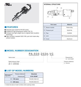 เซ็นเซอร์ NIDEC COPAL PA-930-A ทรานสดิวเซอร์อุตสาหกรรม - Product Image 2