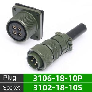 MS MIL разъем 5105 18-10 4-контактный медный круговой адаптер авиационный разъем MS3106 и MS3102 MIL-C-5015 10P адаптер - Product Image 1