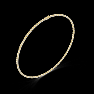 <b>Silver</b> Elegant Lab Grown <b>Diamond</b> Choker <b>Necklace</b> Link Gold Plated Timeless Sparkle Modern Luxury Design Wedding Party Perfect - Product Image 5