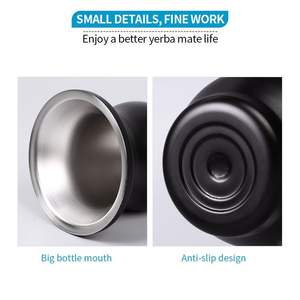 Vente en gros de <span class=keywords><strong>gourde</strong></span> Yerba Mate de classe Yerba Mate en bois à double paroi en acier inoxydable personnalisée - Product Image 4
