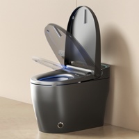 WC intelligent monobloc sans réservoir avec bidet intégré, ouverture/fermeture automatiques, siège chauffant, eau chaude, séchage, télécommande