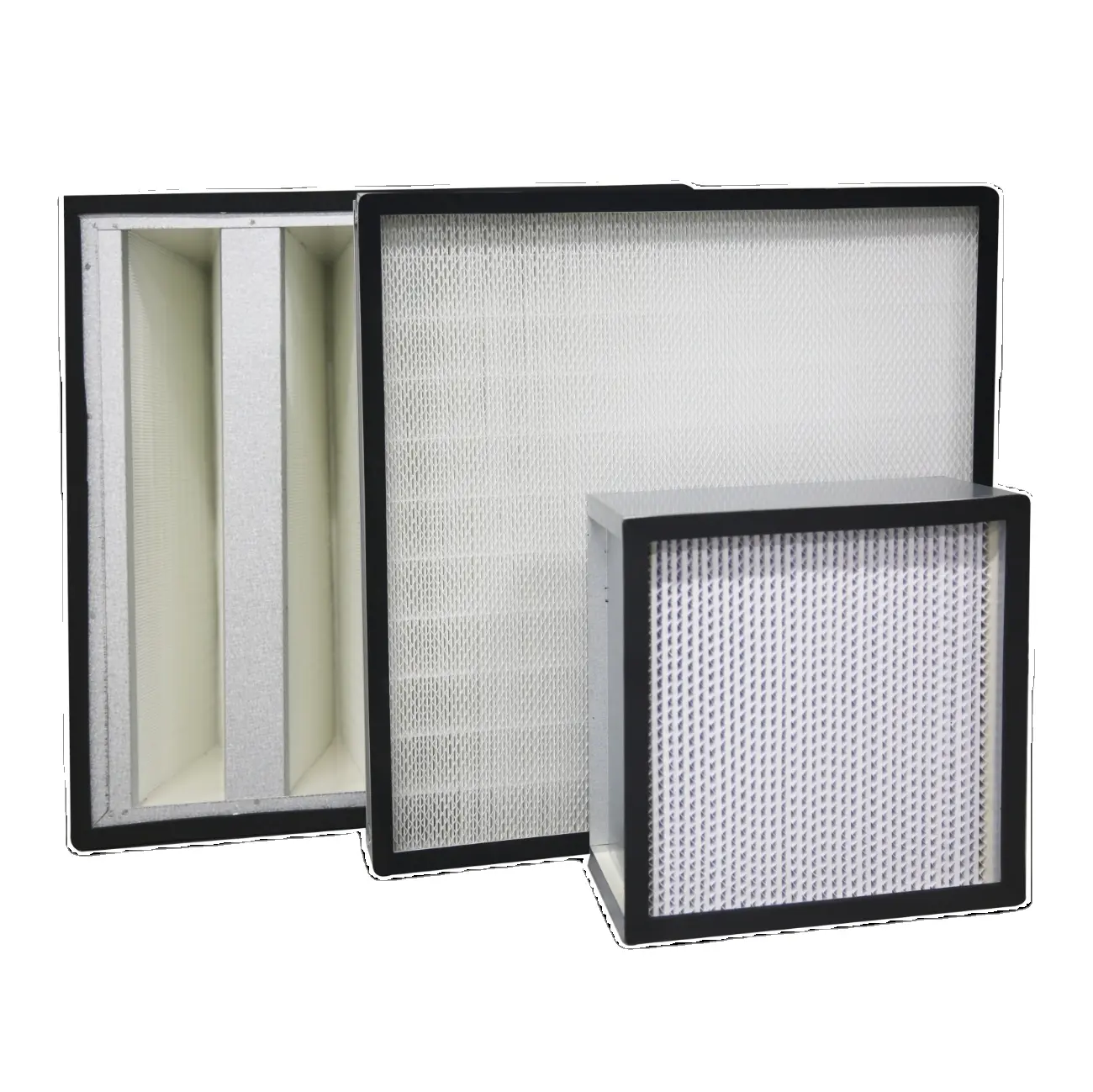 Mini Pleat Hepa Filter Structure Box Hepa Black Air Filter Purifier