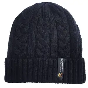 Bonnet personnalisé Street wear Private Woven Label Logo Beanies,Fisherman Skull Hats Chapeau d'hiver