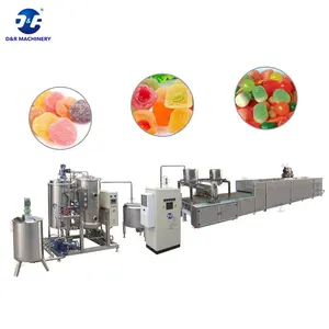 多機能ゼリーキャンディー堆積生産ラインを備えた全自動ゼリーグミキャンディー豆製造機