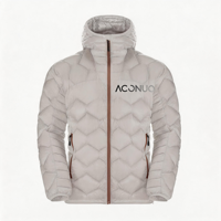 Veste d'hiver matelassée basique en coton léger et chaud OEM Veste en duvet coupe-vent personnalisée pour hommes