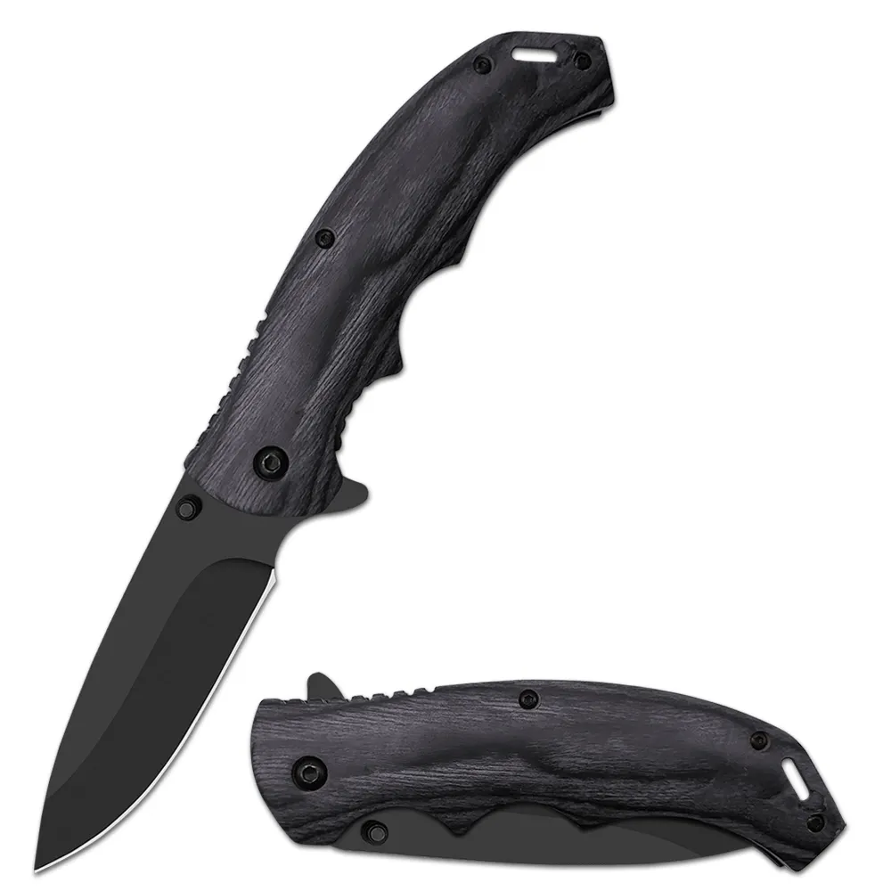 Hot bán nhà máy Giá gỗ xử lý tốt nhất bán Dao gấp tiện ích thép không gỉ Pocket Knife cho Hunter